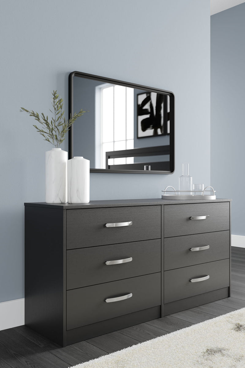 Finch - Six Drawer Dresser - 29'' Height - Black - R&R Furniture Gallery (Fountain Valley, CA)