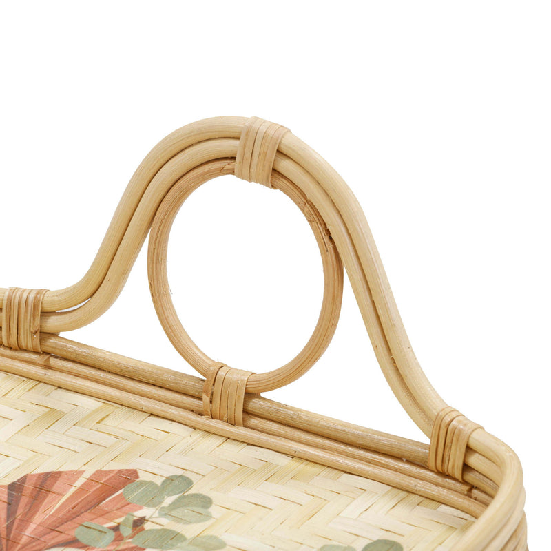 Corey - Floral Bamboo Tray - Multi - R&R Furniture Gallery (Fountain Valley, CA)