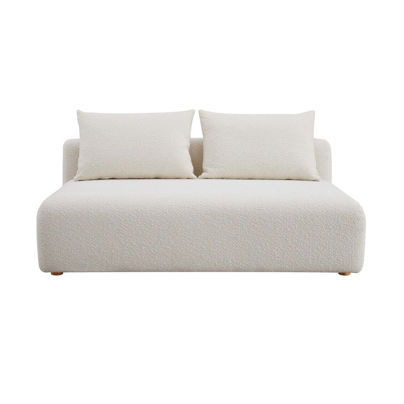 Hangover - Boucle Modular Loveseat - Cream - R&R Furniture Gallery (Fountain Valley, CA)