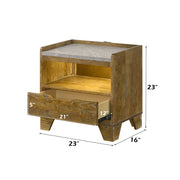 Garcia - Nightstand With LED - Light Brown - R&R Furniture Gallery (Fountain Valley, CA)