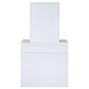 Walsh - Makeup Vanity Table With Mirror And Stool - White
