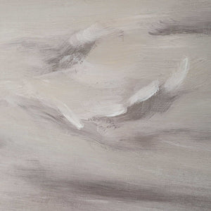 Trance - Hand Painted Abstract Art - Brown / Gray / White / Woodtone