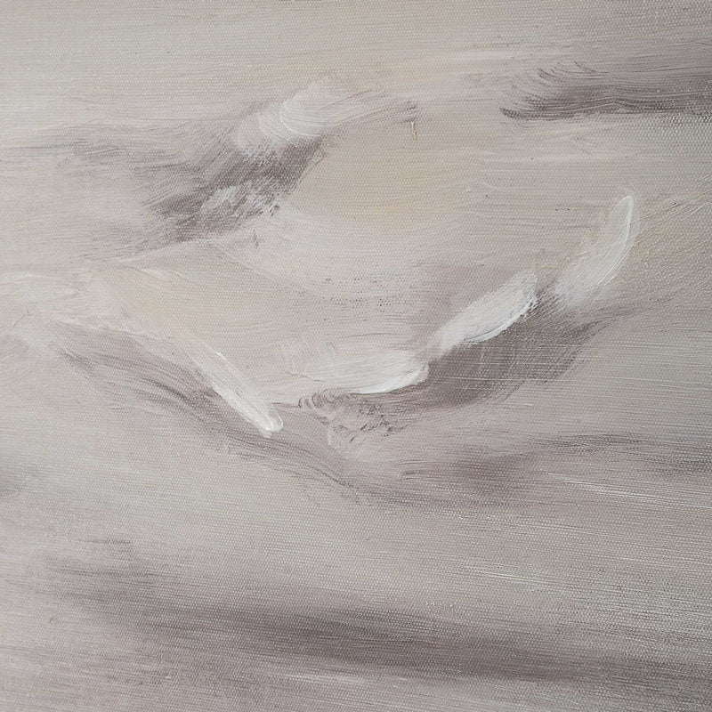 Trance - Hand Painted Abstract Art - Brown / Gray / White / Woodtone