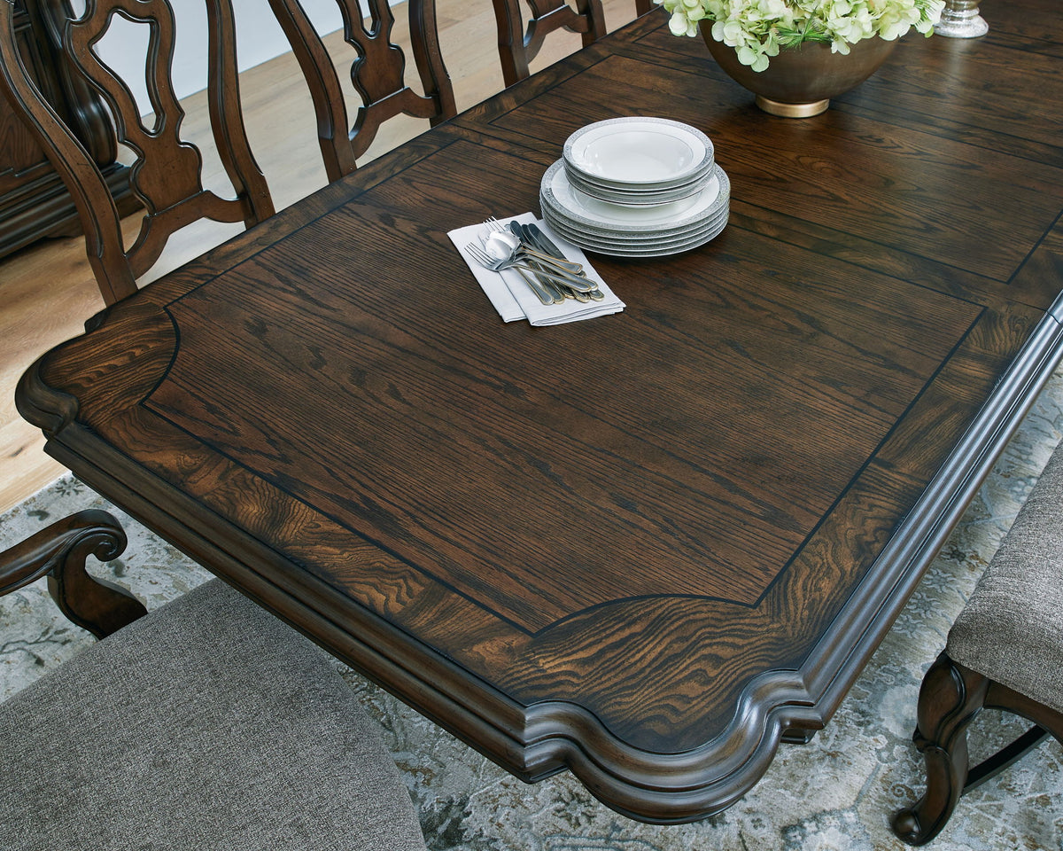Maylee - Dining Extension Table - Dark Brown - R&R Furniture Gallery (Fountain Valley, CA)