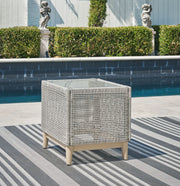 Seton Creek - Square End Table - Gray - R&R Furniture Gallery (Fountain Valley, CA)