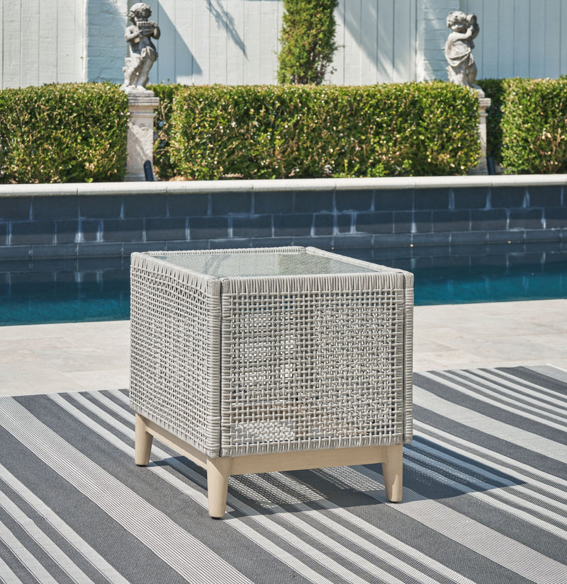 Seton Creek - Square End Table - Gray - R&R Furniture Gallery (Fountain Valley, CA)