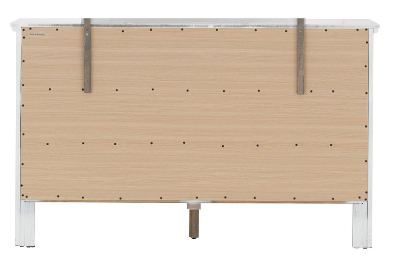 Glory Furniture Primo dresser with multiple drawers, modern wooden design, and sleek finish for bedroom storage.