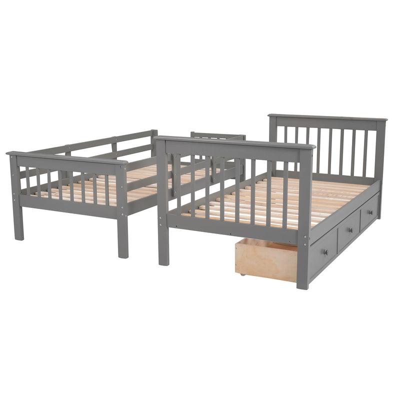 DreamHaus stairway bunk bed with built-in storage and safety guard rails, perfect for children's bedrooms.