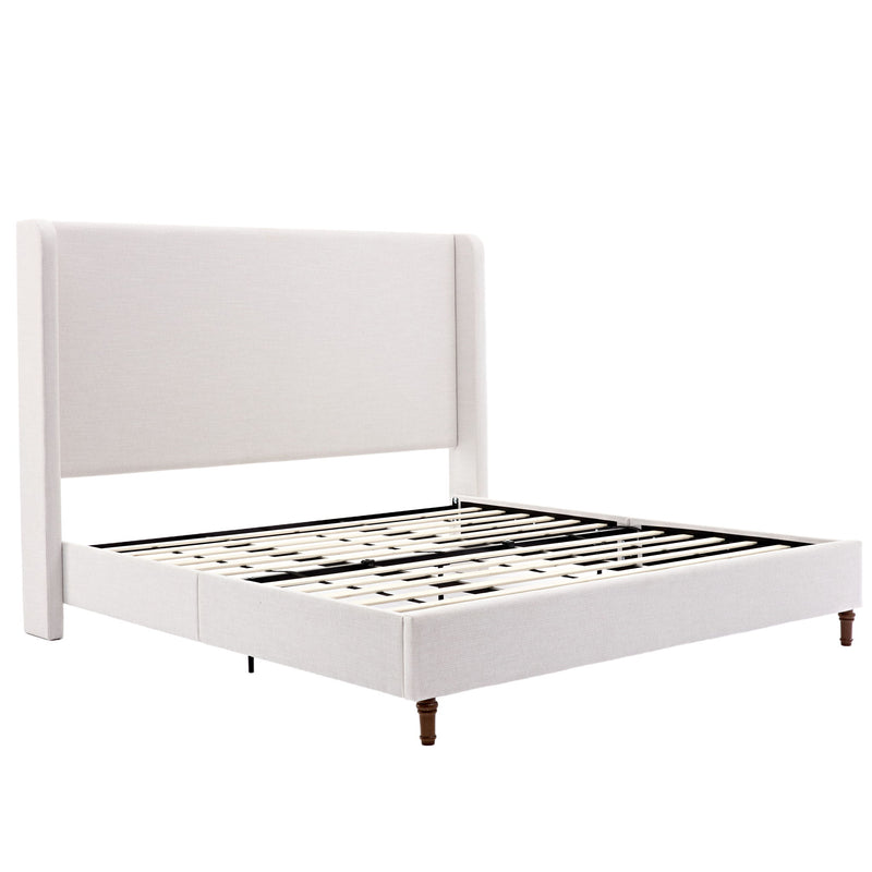 Harper - Tall Headboard Upholstered Bed / High Headboard / Elegant Simplicity / No Box Spring Needed - R&R Furniture Gallery (Fountain Valley, CA)