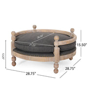 Round Pet Sofa, Wide Upholstered Pet Bed - Charcoal - R&R Furniture Gallery (Fountain Valley, CA)