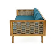 Claremont - 3 Seater Daybed Teak Acacia Wood Water Resistant Cushions - R&R Furniture Gallery (Fountain Valley, CA)