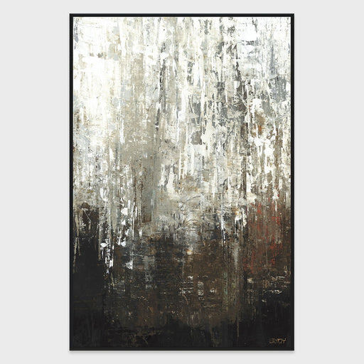 Tibien - 48" x 72" Painting Art by Buddy Whitlock - Black / Gray - R&R Furniture Gallery (Fountain Valley, CA)