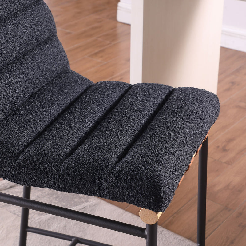 Lahni - 17" Boucle Fabric Counter Height Chair - R&R Furniture Gallery (Fountain Valley, CA)