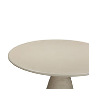 Fern - Textured Faux Plaster Concrete Indoor / Outdoor Round Dining Table - Beige - R&R Furniture Gallery (Fountain Valley, CA)