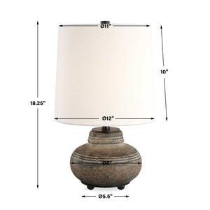 Wester - Ceramic Table Lamp - Brown,Gray