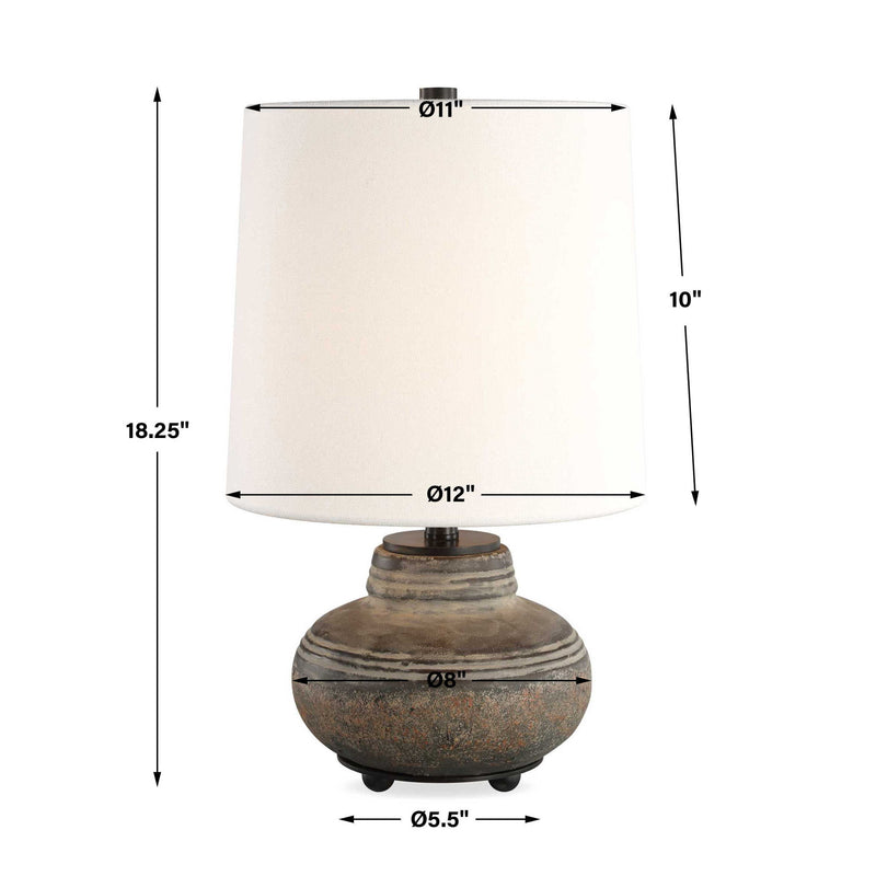 Wester - Ceramic Table Lamp - Brown,Gray