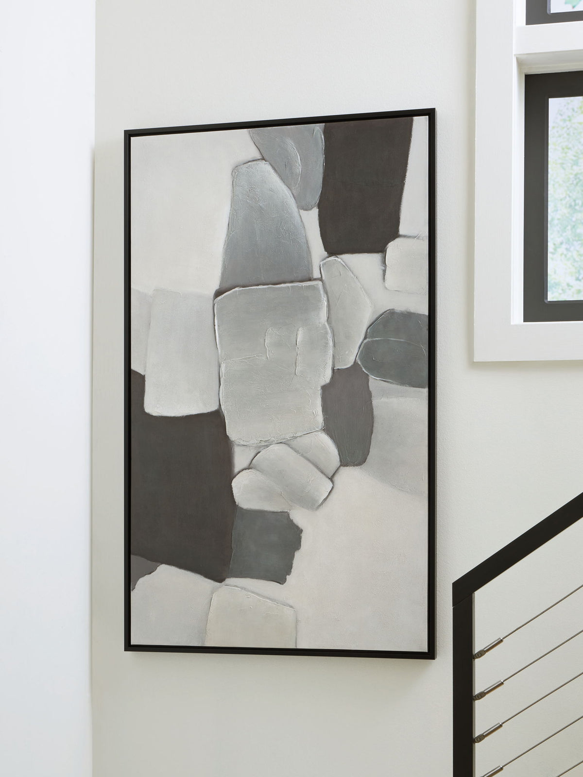 Adilson - Wall Art - White / Gray / Black - R&R Furniture Gallery (Fountain Valley, CA)