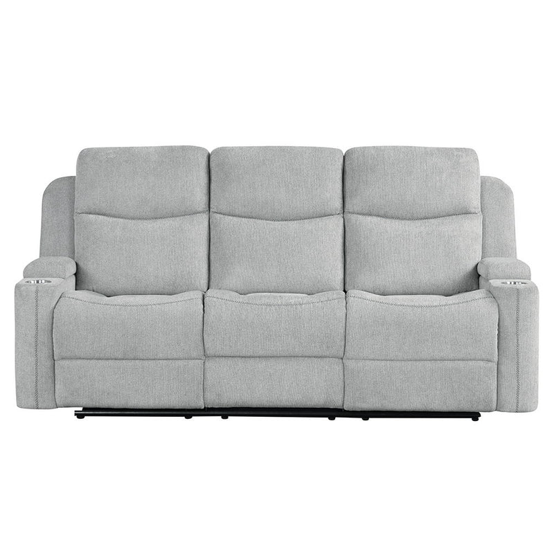 Galya - Motion Sofa - Light Gray Chenille - R&R Furniture Gallery (Fountain Valley, CA)