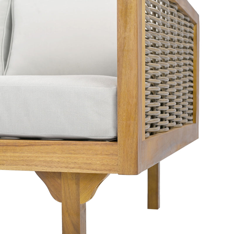 Claremont - 3 Seater Daybed Teak Acacia Wood Water Resistant Cushions - R&R Furniture Gallery (Fountain Valley, CA)