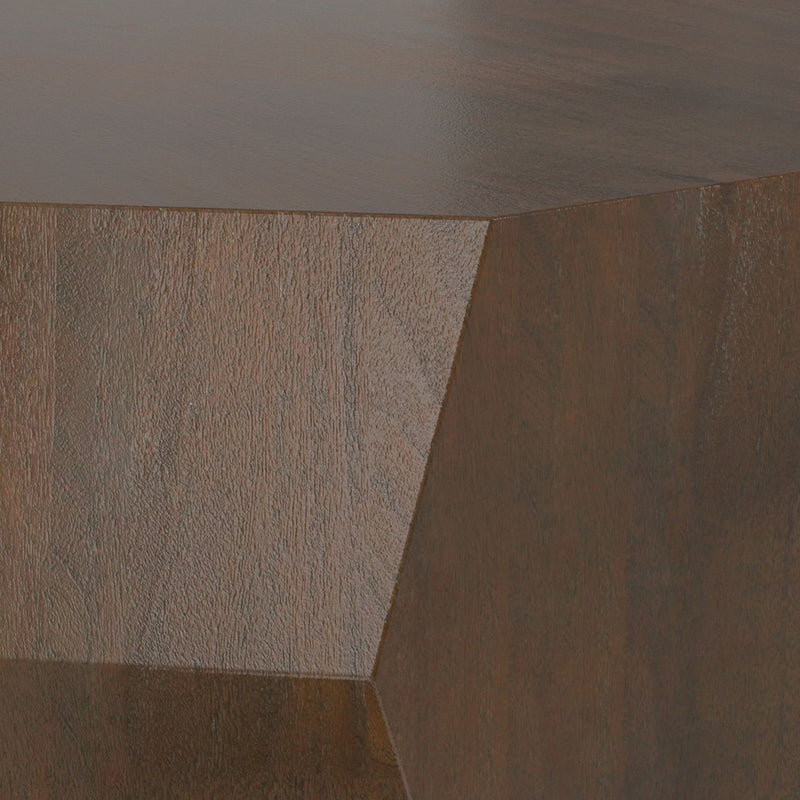 Eisley - Coffee Table With Geometric Design, - Walnut - R&R Furniture Gallery (Fountain Valley, CA)