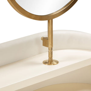 Penelope - Vegan Leather Wrapped Vanity Desk - R&R Furniture Gallery (Fountain Valley, CA)