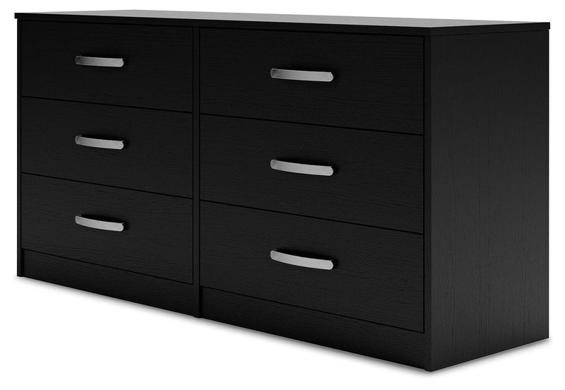 Finch - Six Drawer Dresser - 29'' Height - Black - R&R Furniture Gallery (Fountain Valley, CA)