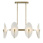 Opal Wand - Pendant - Light Antique Brass / White