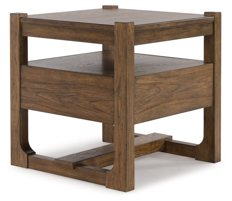 Cabalynn - Square End Table - Light Brown - R&R Furniture Gallery (Fountain Valley, CA)