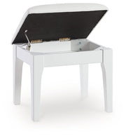 Chalanna - Vanity Stool - White - R&R Furniture Gallery (Fountain Valley, CA)