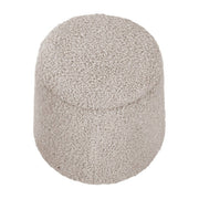 Elegant Round Storage Ottoman Upholstered - R&R Furniture Gallery (Fountain Valley, CA)