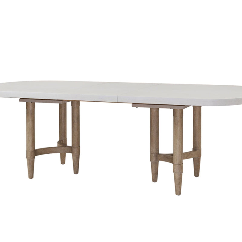 Triad - Double Pedestal Dining Table With Leaf - Sand - R&R Furniture Gallery (Fountain Valley, CA)