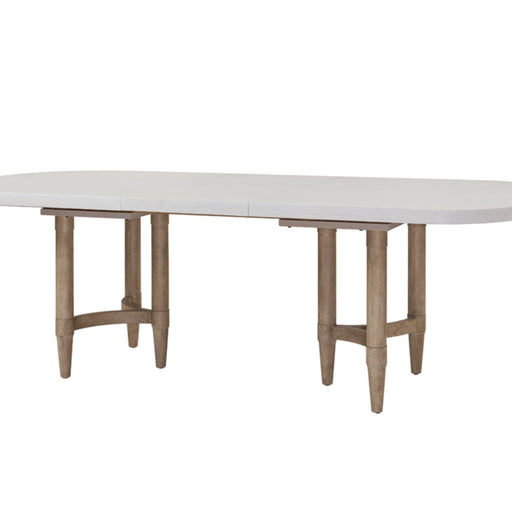 Triad - Double Pedestal Dining Table With Leaf - Sand - R&R Furniture Gallery (Fountain Valley, CA)