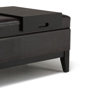 Oregon - Contemporary Storage Ottoman Bench With Tray - R&R Furniture Gallery (Fountain Valley, CA)