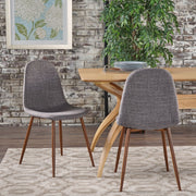 Modern Minimalist Fabric Dining Chair With Iron Legs - R&R Furniture Gallery (Fountain Valley, CA)