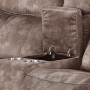 Zubaida - Loveseat w/USB Dock & Console (Glider & Motion) - R&R Furniture Gallery (Fountain Valley, CA)