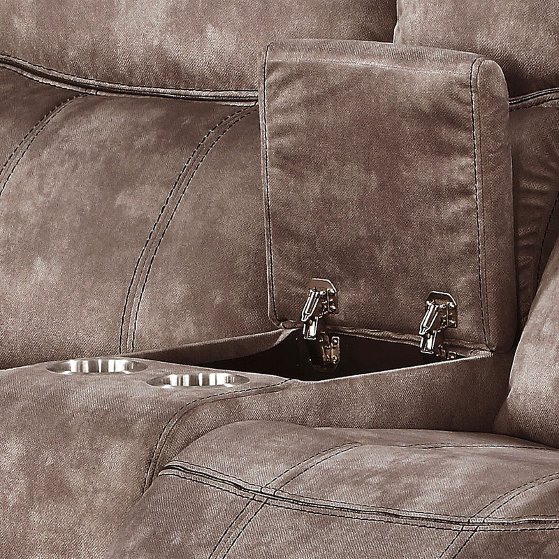 Zubaida - Loveseat w/USB Dock & Console (Glider & Motion) - R&R Furniture Gallery (Fountain Valley, CA)