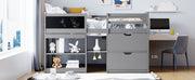 Low Loft Bed With Rolling Desk, Shelf And Drawers - R&R Furniture Gallery (Fountain Valley, CA)