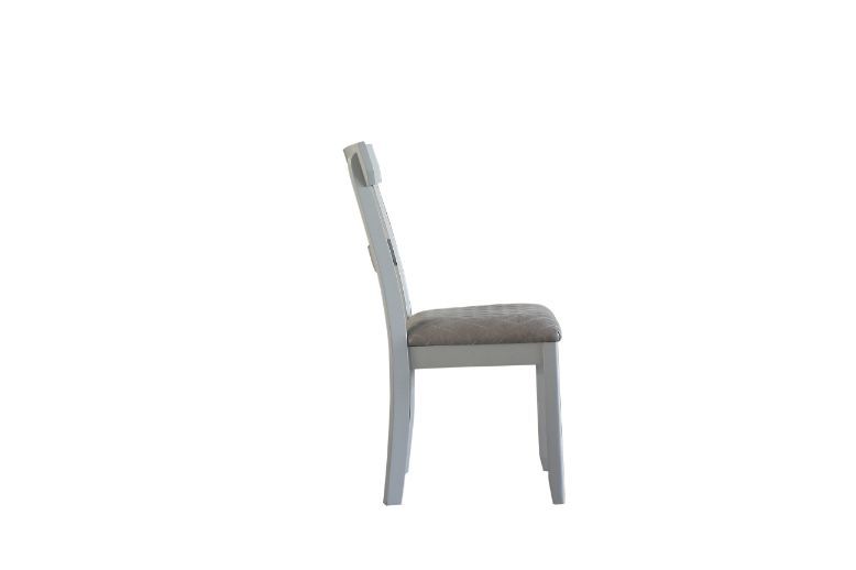 House Marchese - Side Chair (Set of 2) - Two Tone Gray Fabric & Pearl Gray - R&R Furniture Gallery (Fountain Valley, CA)