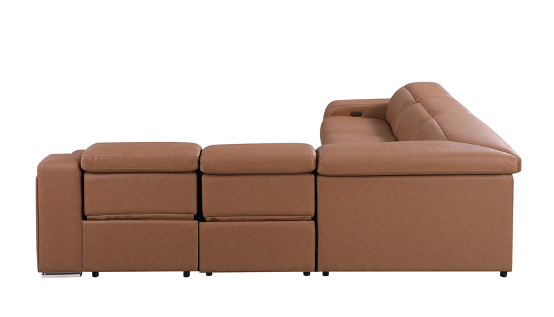 1116 - 5-Piece L-Shaped Sectional Sofa In With 3 Power Recliners & Power Headrests
