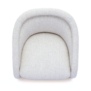 Clarke - Heavy Performance Boucle Swivel Accent Chair - Cream