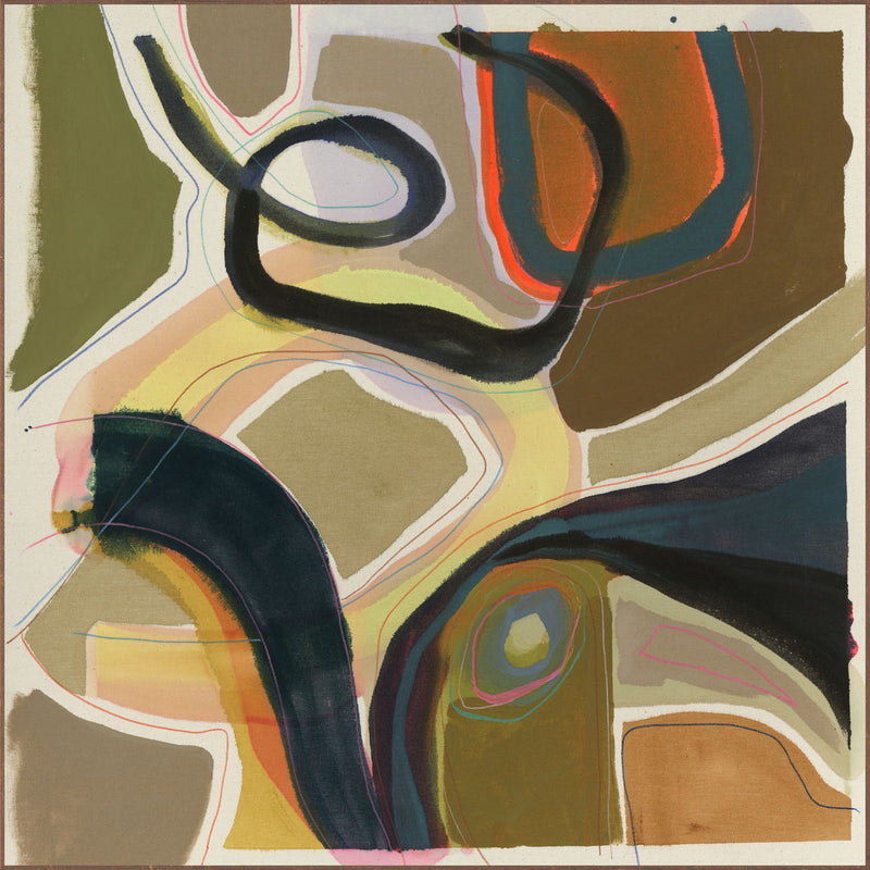 Toya I - 48" x 48" Painting Art By Buddy Whitlock - Green - R&R Furniture Gallery (Fountain Valley, CA)