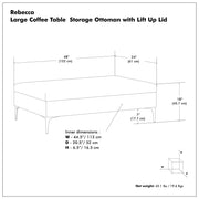 Rebecca - Multifunctional Coffee Table Storage Ottoman With Lift Up Lid - R&R Furniture Gallery (Fountain Valley, CA)
