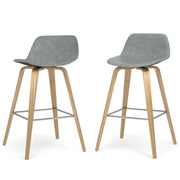 Randolph Bentwood - Upholstered Counter / Bar Height Stool (Set of 2) - R&R Furniture Gallery (Fountain Valley, CA)