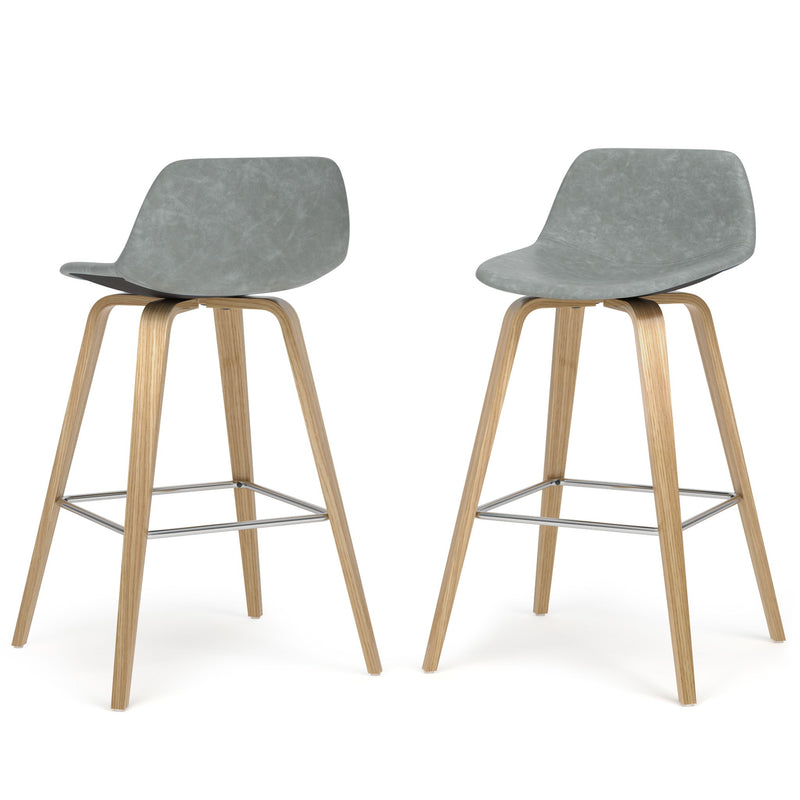 Randolph Bentwood - Upholstered Counter / Bar Height Stool (Set of 2) - R&R Furniture Gallery (Fountain Valley, CA)