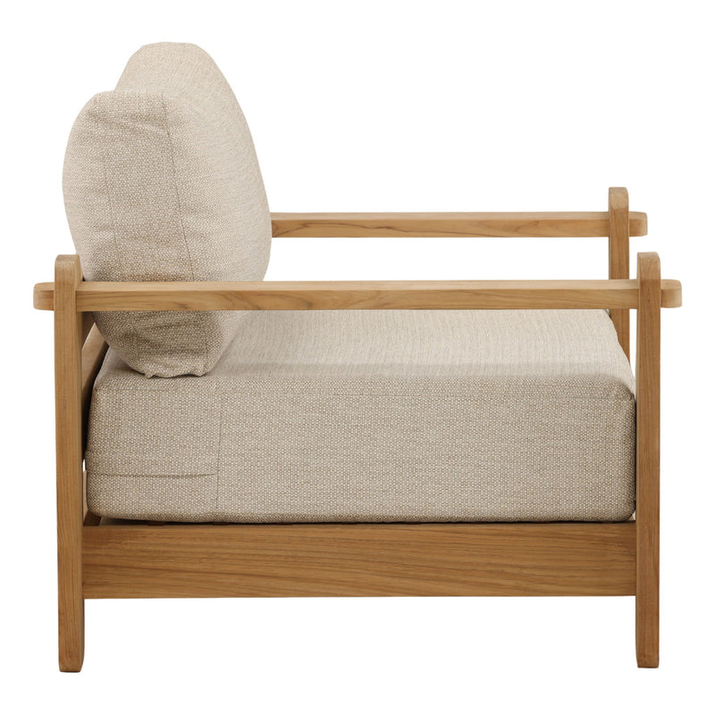 Julie - Outdoor Sofa Chair - Fairfax Taupe And Natural