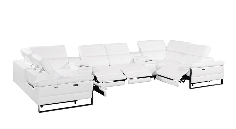 1246 - 8-Piece U-Shaped Modular Power Reclining Sectional With 4 Power Recliners And Power Headrest