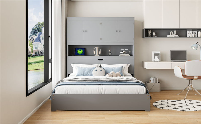 Platform Bed With USB, Storage Headboard & Drawers - R&R Furniture Gallery (Fountain Valley, CA)