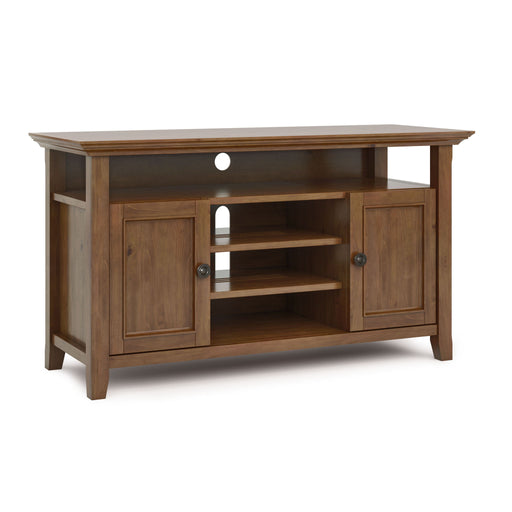 Amherst - TV Media Stand - Medium Saddle Brown - R&R Furniture Gallery (Fountain Valley, CA)