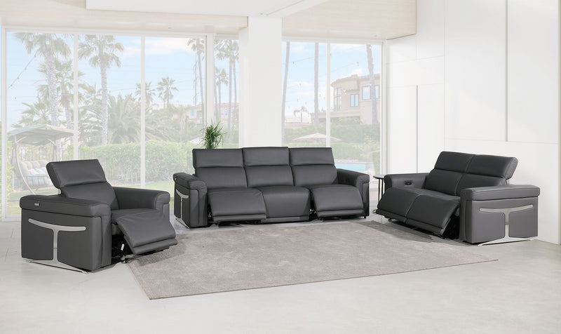 1126 - 6-Piece Modular Power Reclining Sofa, Loveseat & Chair Set In With 5 Power Recliners & Power Headrests
