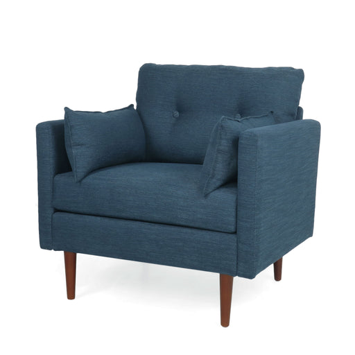 Enchantica - Upholstered Fabric Club Chair With Button Tufted And 2 Accent Pillows - R&R Furniture Gallery (Fountain Valley, CA)